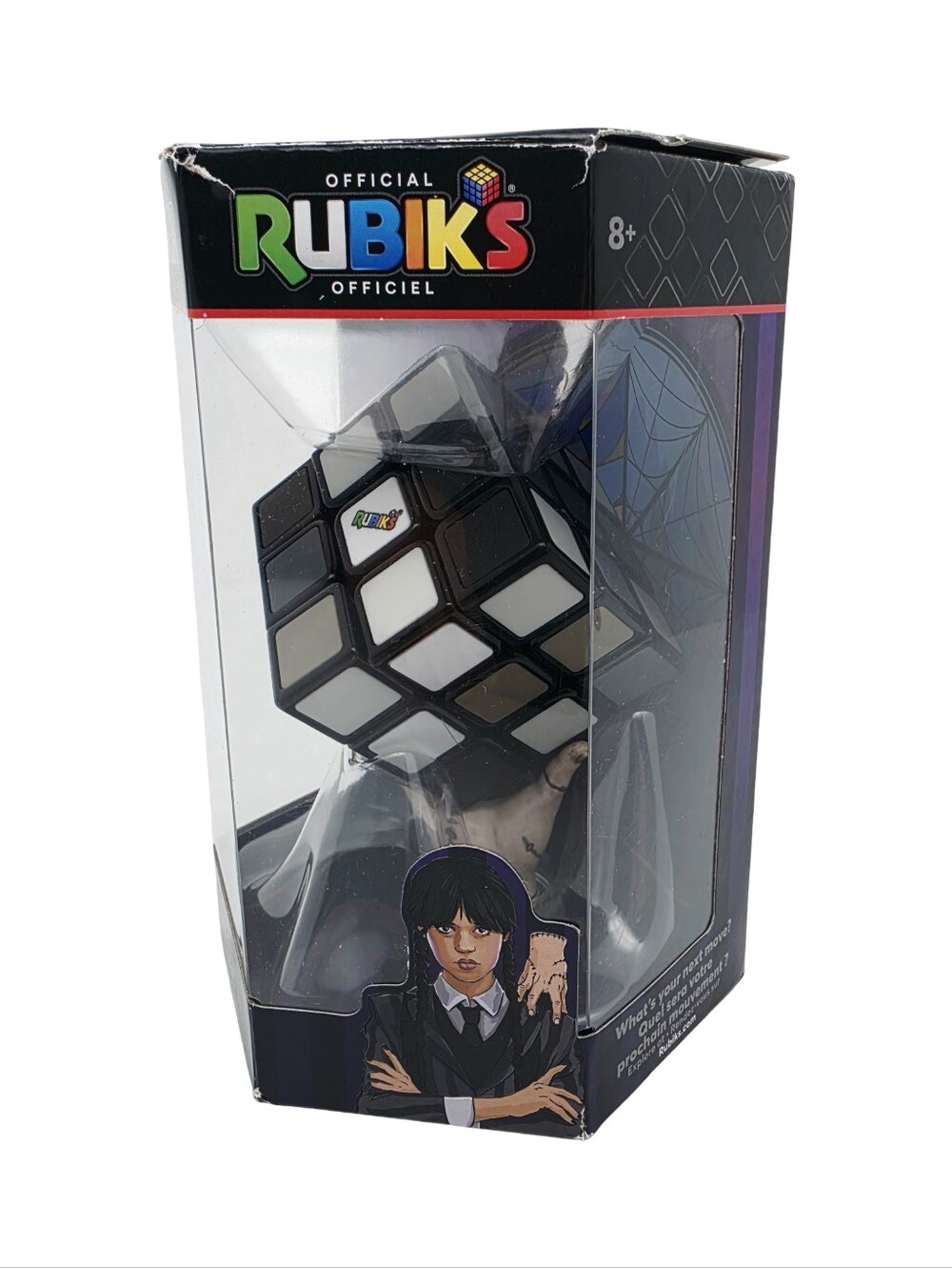 Rubik's Cube Wednesday Addams & Thing Holder